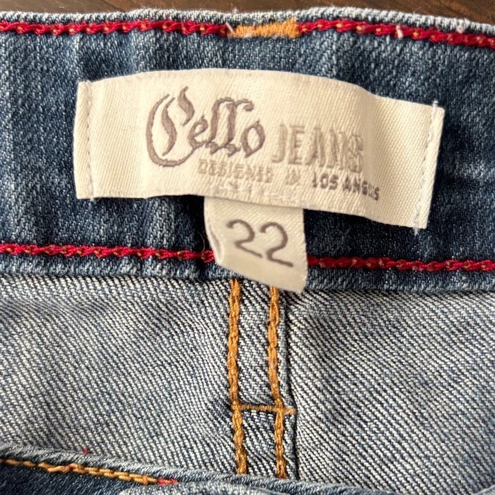 Cello Light Blue Relaxed Distressed Knee Jeans